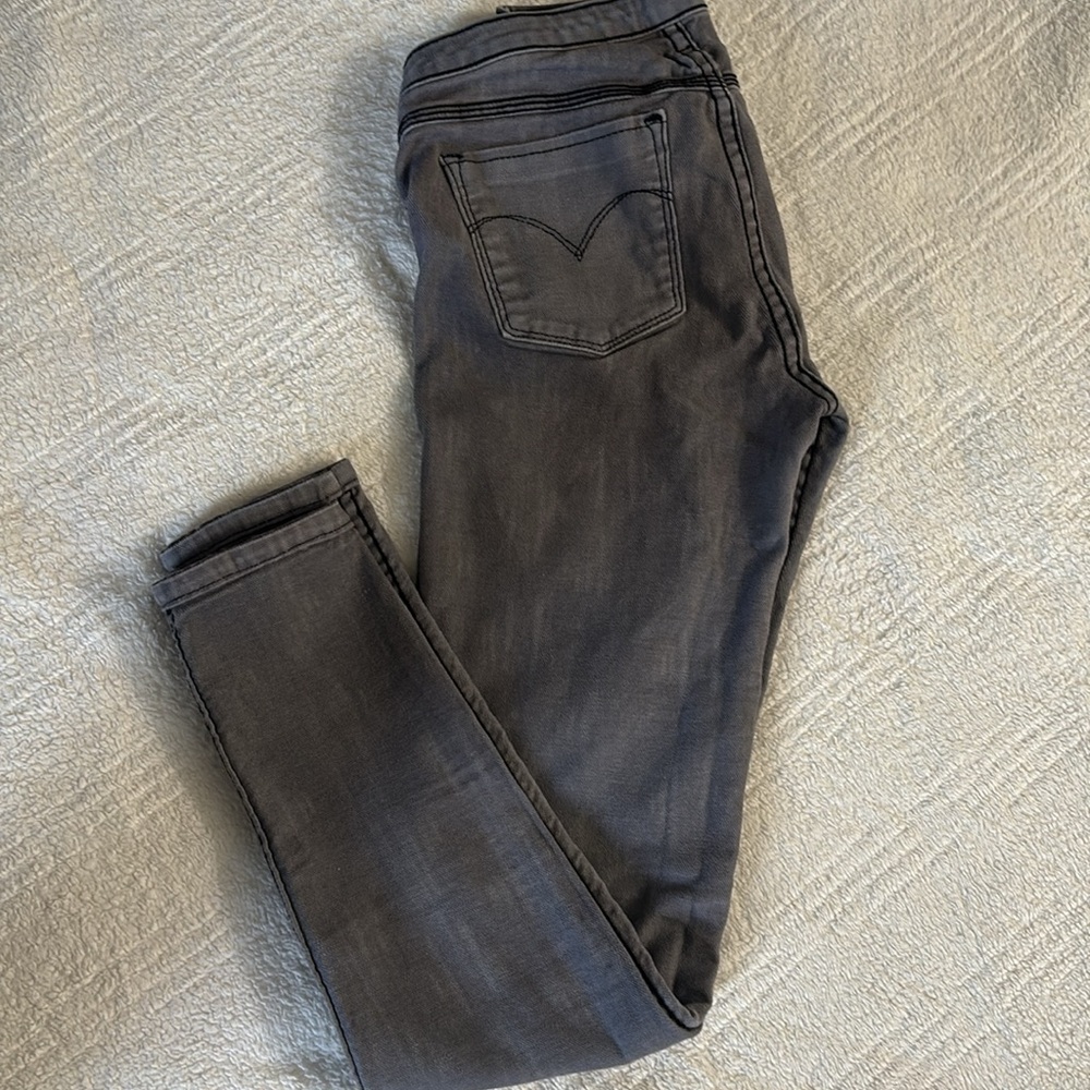 Levi's Reversible Black Patterned/Gray Women Leggings - Picture 6 of 8
